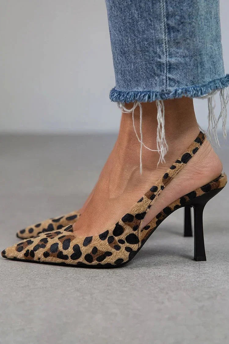Leire™ | Zapatos de tacón con estampado de leopardo