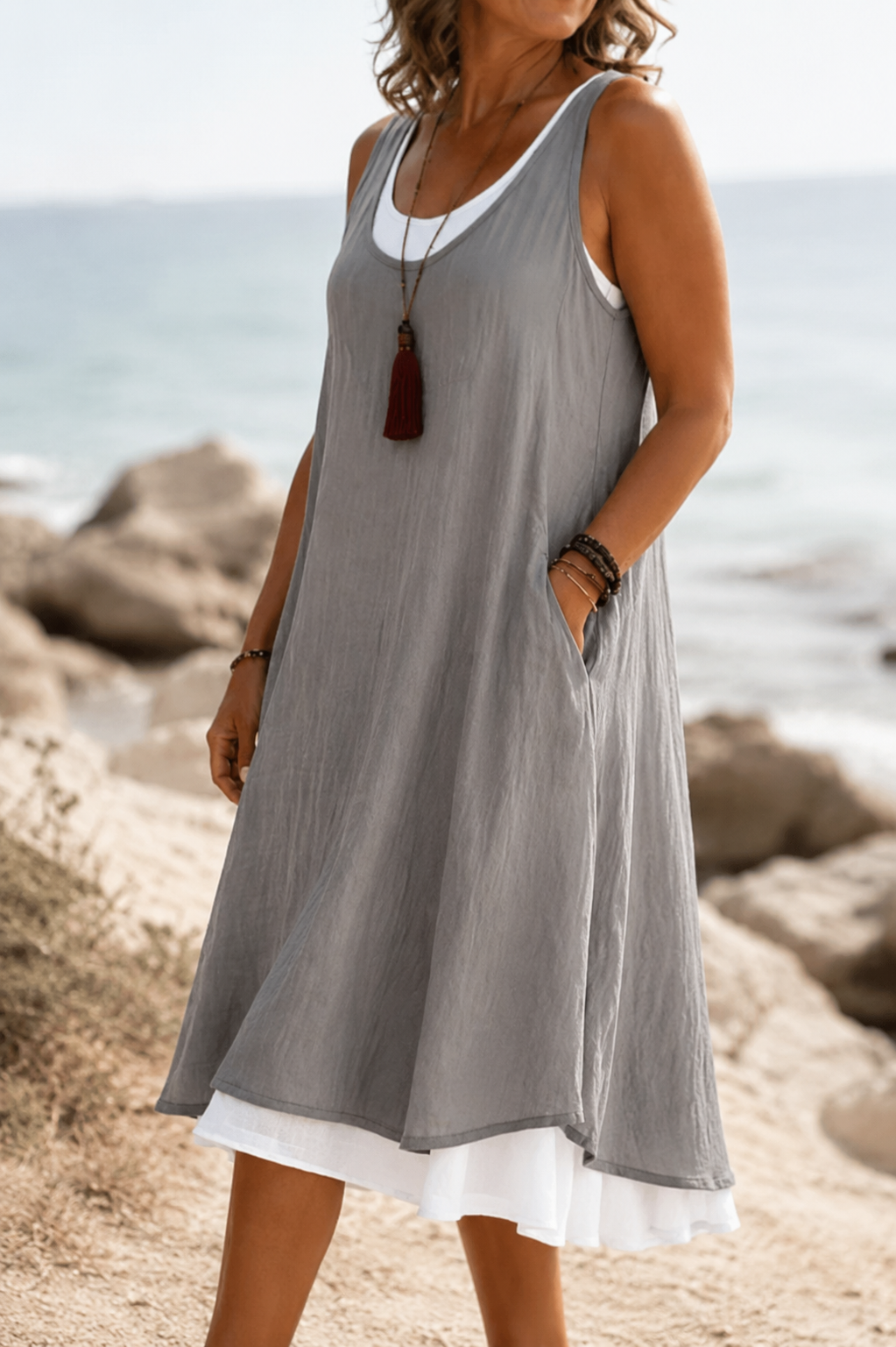 Marbella | Vestido de Verano con Doble Capa y Bolsillos  ¡Hoy -50%!