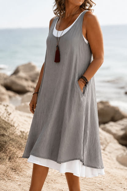 Marbella | Vestido de Verano con Doble Capa y Bolsillos  ¡Hoy -50%!