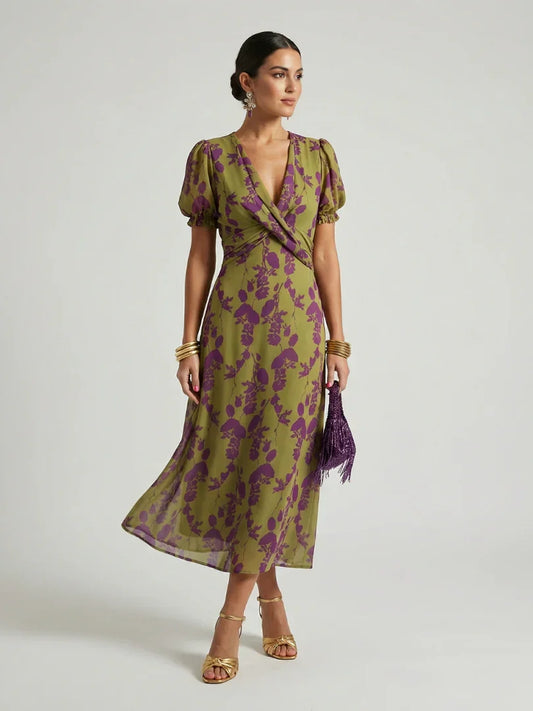 Vanesa | Vestido midi Floral holgado