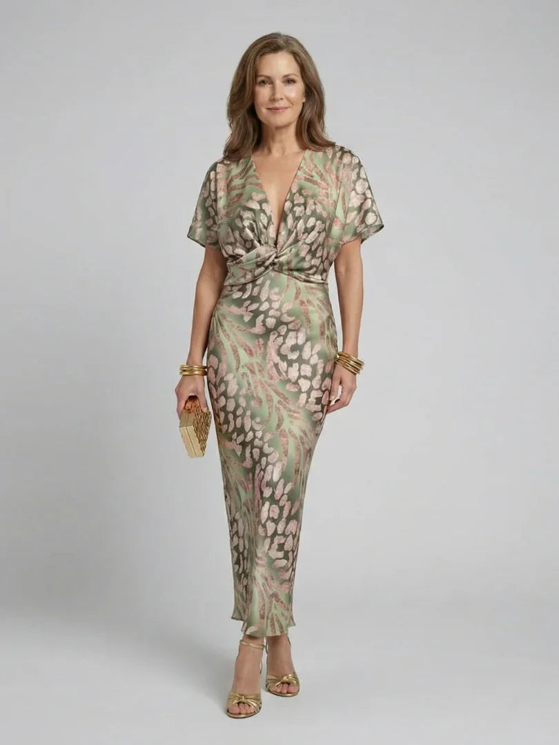 Úrsula | Vestido con  cintura fruncida y caída premium