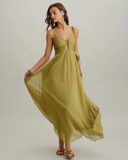 Valeria | Vestido atemporal largo fruncido