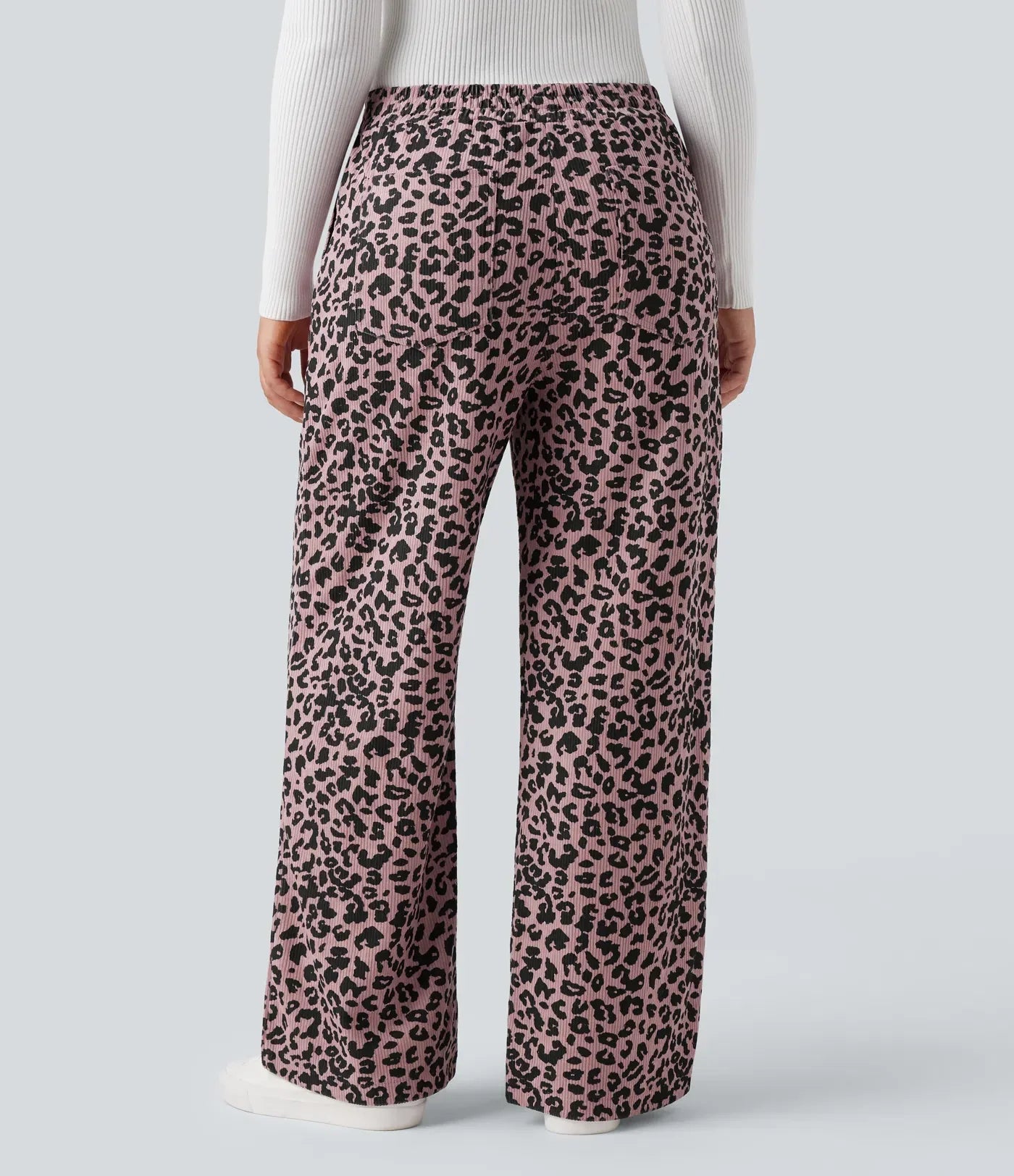 Paola | Pantalón de Pana Leopardo Cintura Alta
