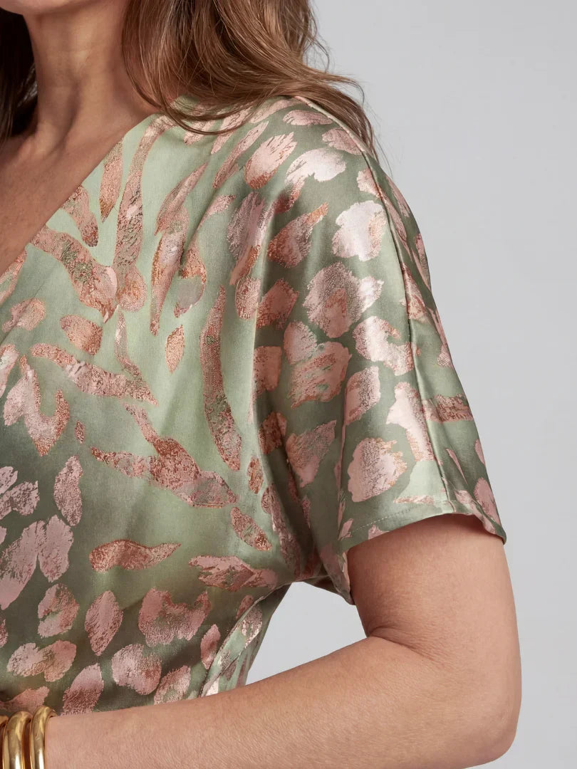 Úrsula | Vestido con  cintura fruncida y caída premium