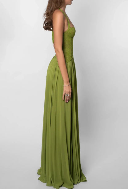 ¡Últimas horas de descuento! Vestido verde largo casual · formal