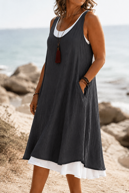 Marbella | Vestido de Verano con Doble Capa y Bolsillos  ¡Hoy -50%!
