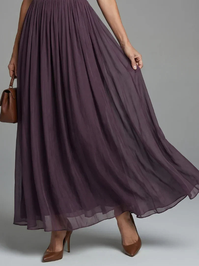 Bella | Vestido con escote en forma de ojo de cerradura y cintura fruncida