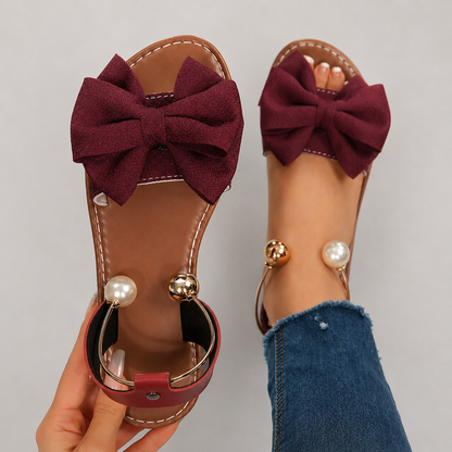 ¡Últimas horas de descuento! Sandalias elegantes con tira de perlas en el tobillo