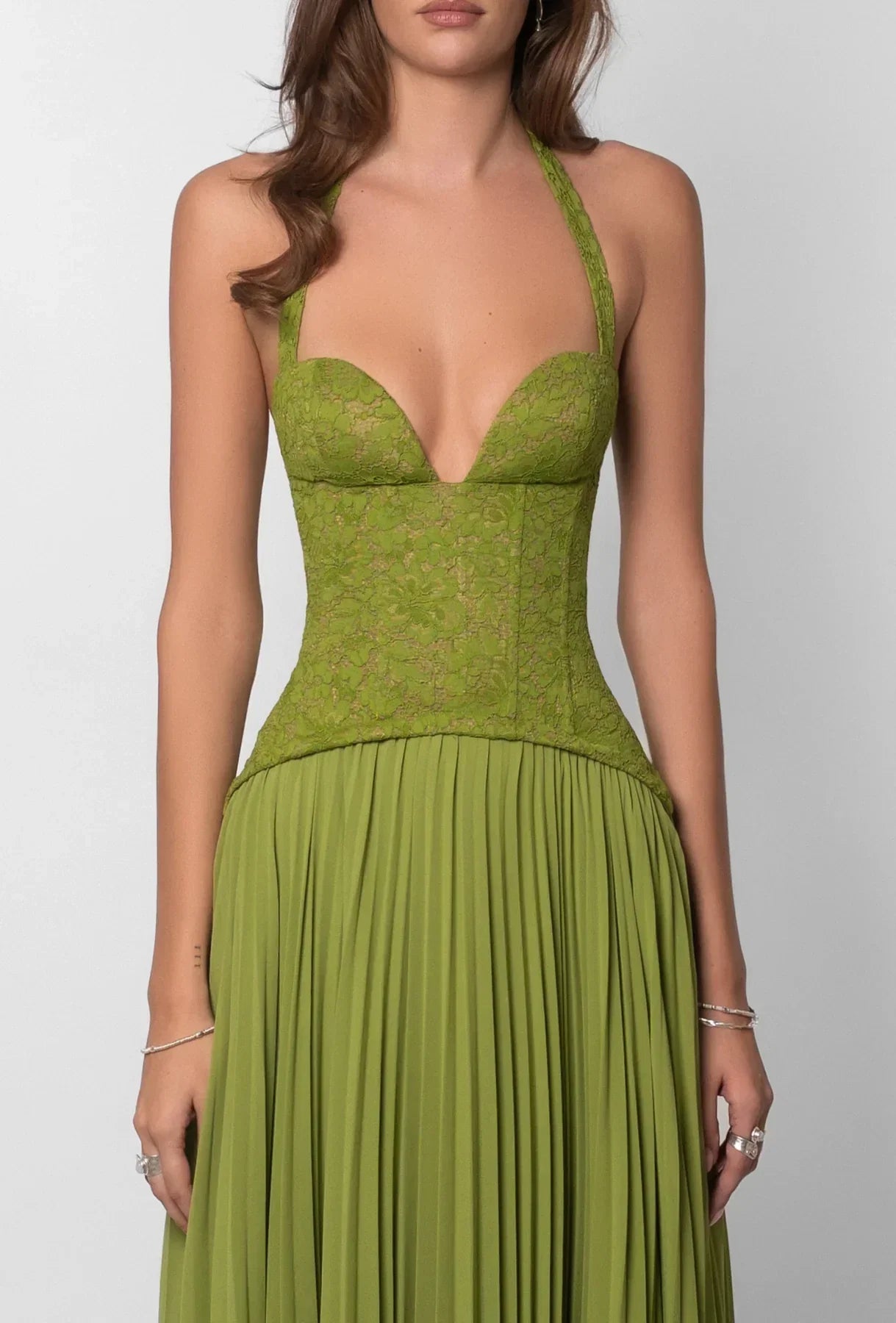 ¡Últimas horas de descuento! Vestido verde largo casual · formal
