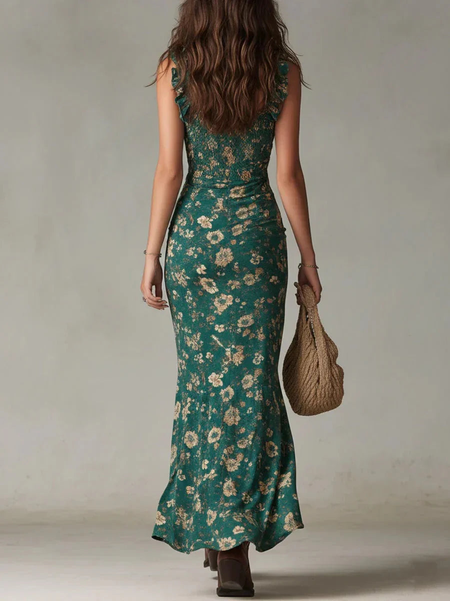 Mika | Vestido largo estilo boho retro