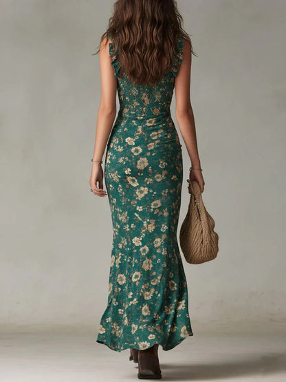 Mika | Vestido largo estilo boho retro