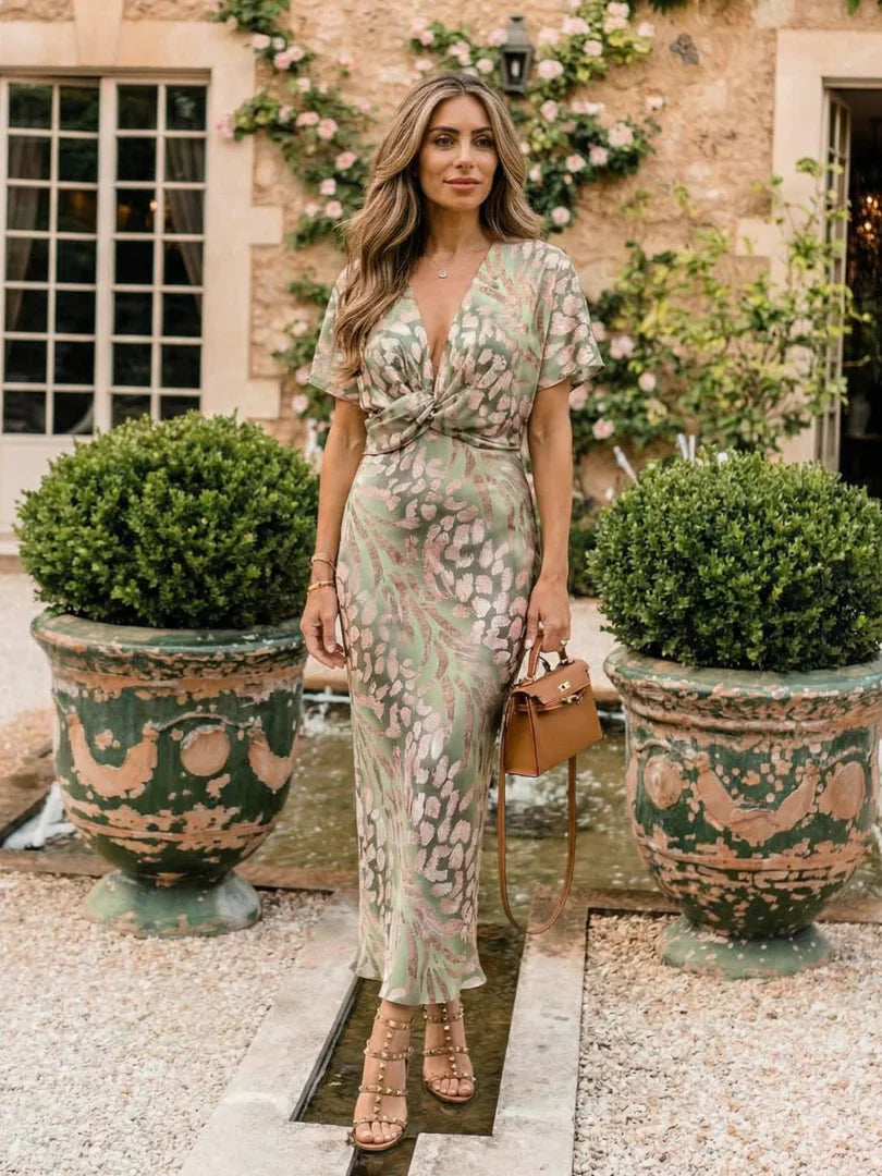 Úrsula | Vestido con  cintura fruncida y caída premium