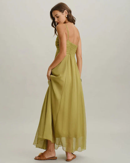 Valeria | Vestido atemporal largo fruncido
