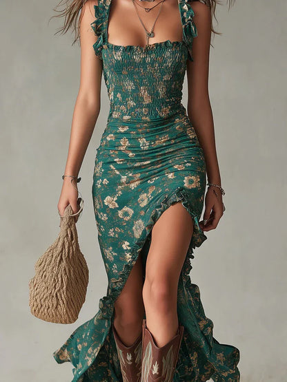 Mika | Vestido largo estilo boho retro