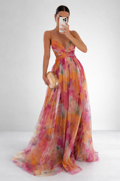 Valentina | Vestido largo Floral Elegante
