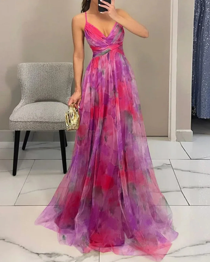 Valentina | Vestido largo Floral Elegante