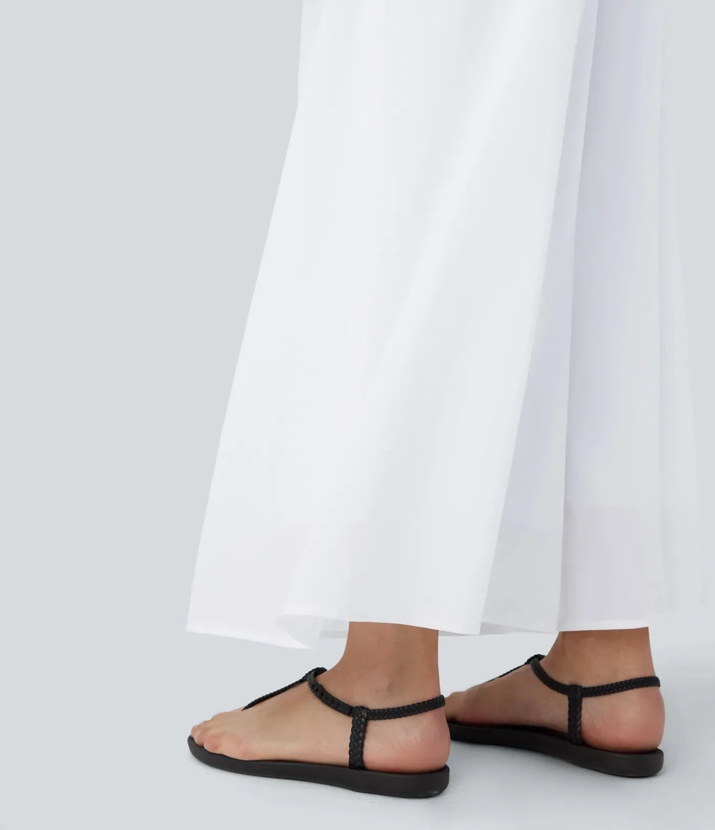 Jeniffer |  Pantalón- Falda Palazzo de Talle Alto con Bolsillos y Malla Fluida