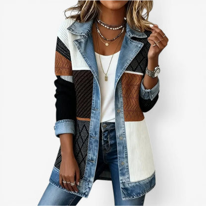 Ainhoa | Chaqueta para Otoño de mezcla con detalles