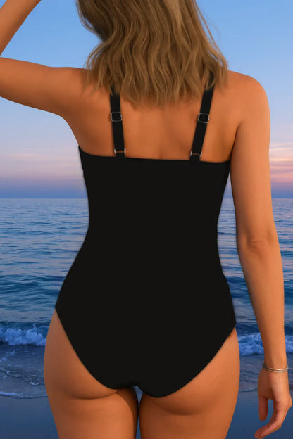 Traje de baño envolvente de lujo con estampado colorido